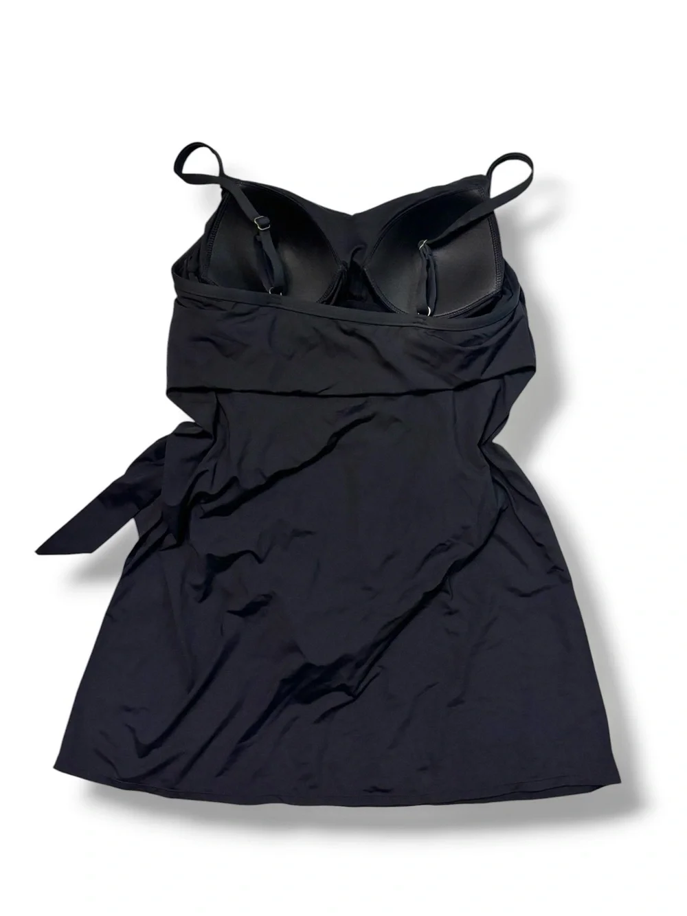 LANDS’ END UPF 50 Sweetheart One-Piece Swim Dress Black Size Large